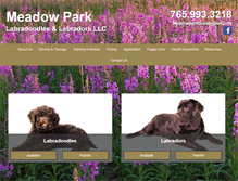 Tablet Screenshot of meadowparklabradoodles.com